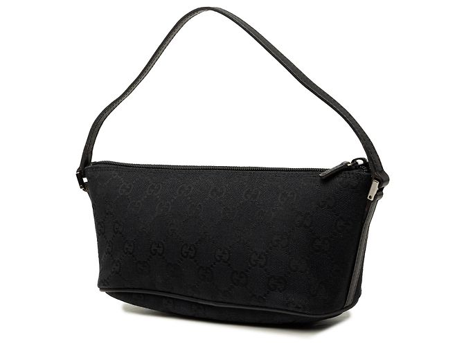 Gucci Black GG Canvas Boat Negro - vista 2