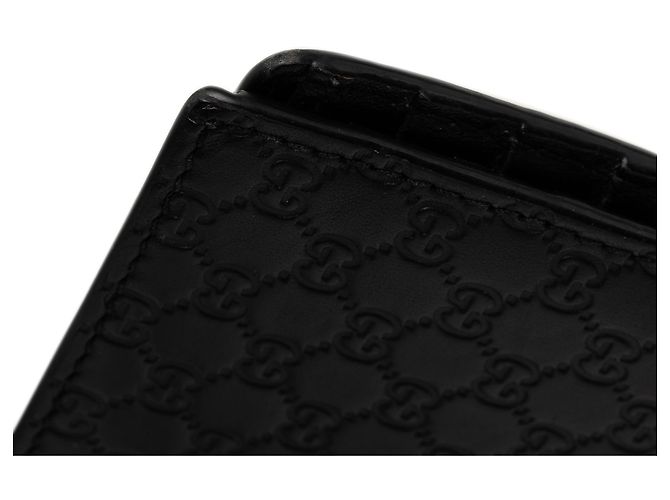 Gucci Black Microguccissima Bifold Wallet - view 7