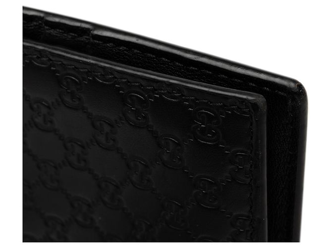Gucci Black Microguccissima Bifold Wallet - view 8