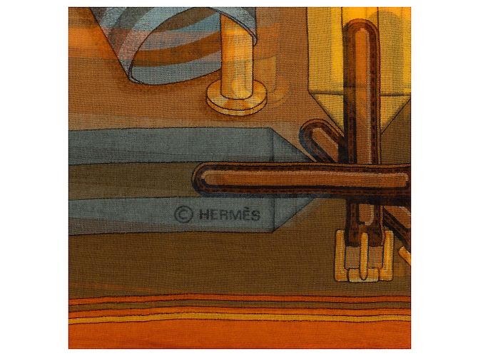 Hermès Brown Les Sangles Handkerchief - view 2