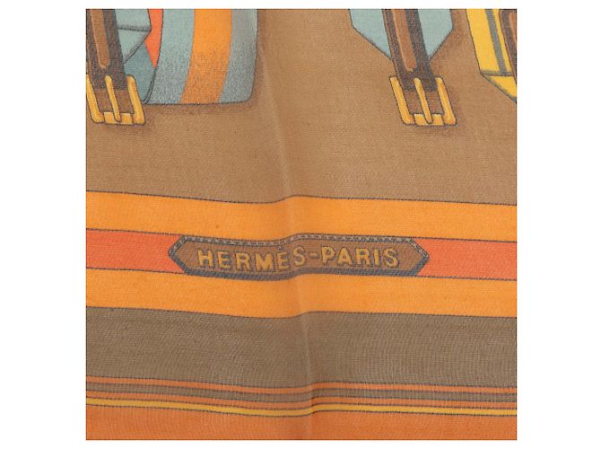 Hermès Brown Les Sangles Handkerchief - view 4