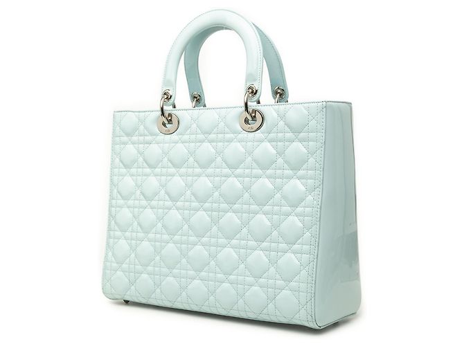 Autre Marque Dior Blue Large Patent Cannage Lady Dior Azul Azul claro - vista 2