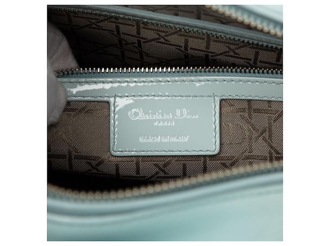 Autre Marque Dior Blue Large Patent Cannage Lady Dior Azul Azul claro - vista 5