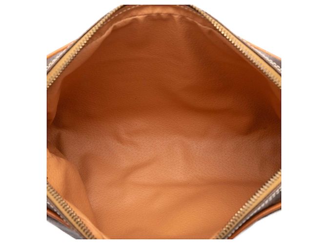 Céline Clutch Celine Brown Macadam Coated Canvas Marrom - vista 4