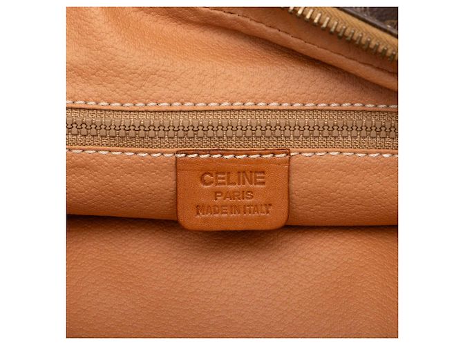 Céline Clutch Celine Brown Macadam Coated Canvas Marrom - vista 5