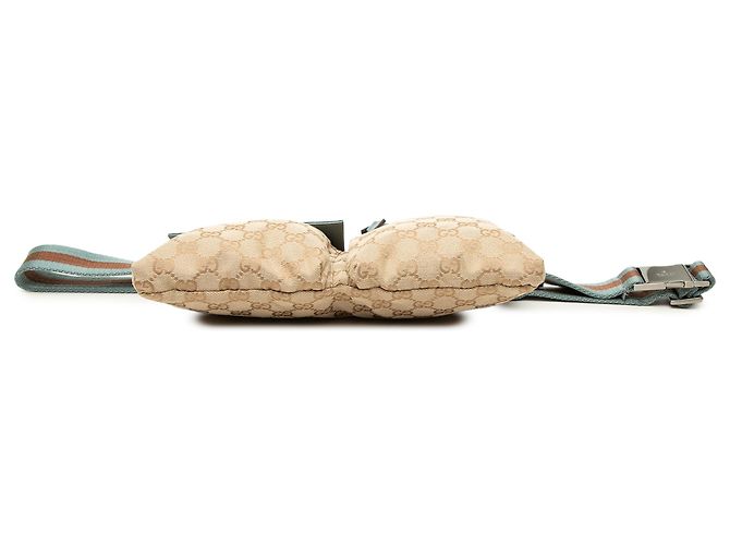 Borsa cintura Gucci Beige GG Canvas Web con doppia tasca - vista 3
