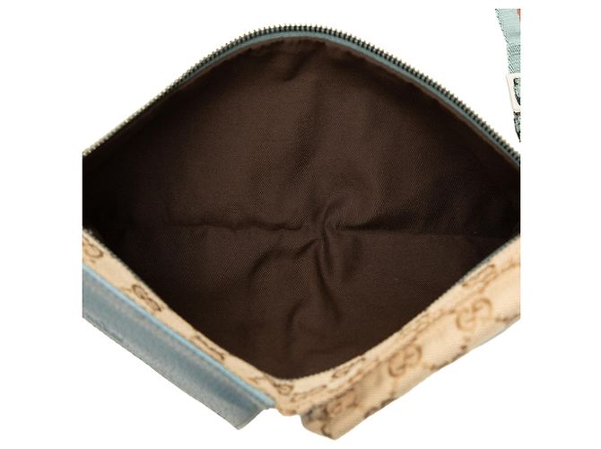 Borsa cintura Gucci Beige GG Canvas Web con doppia tasca - vista 5