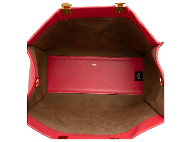 Fendi Sunshine Shopper Tote aus Leder in Rosa, Größe Medium Pink - Ansicht 4