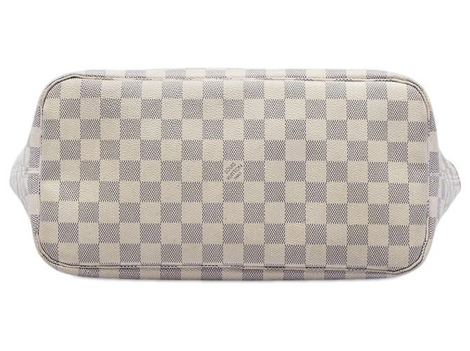 Louis Vuitton White Damier Azur Neverfull MM Blanco - vista 3