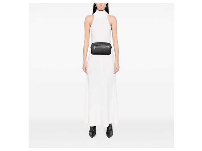 Borsa cintura Gucci Black GG Supreme Web Nero - vista 6