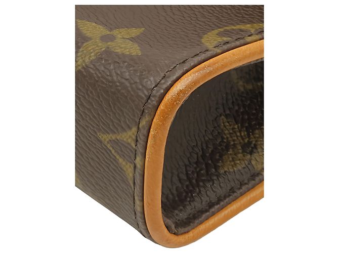 Louis Vuitton Brown Monogram Pochette Florentine Marrone - vista 7