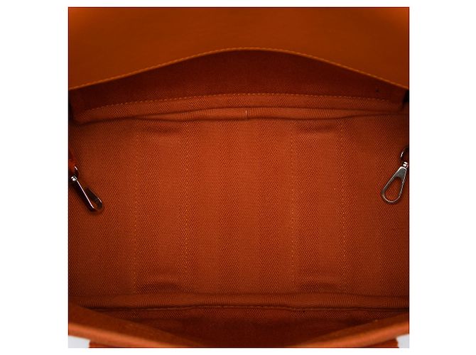 Hermès Orange Toile and Swift Valparaiso PM Arancione - vista 4