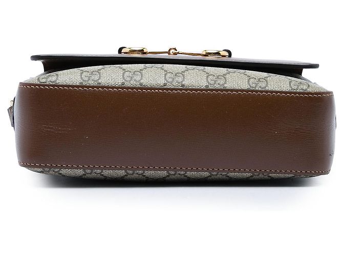 Gucci Beige Small GG Supreme Horsebit 1955 Crossbody - vista 3