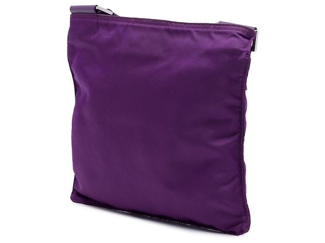Prada Bolso Crossbody de Tessuto Morado con Cierre de Cremallera Púrpura - vista 2