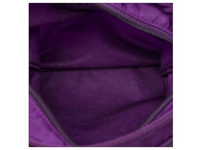 Prada Bolso Crossbody de Tessuto Morado con Cierre de Cremallera Púrpura - vista 4