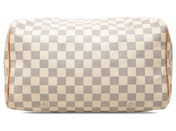 Louis Vuitton White Damier Azur Speedy 30 Weiß - Ansicht 3