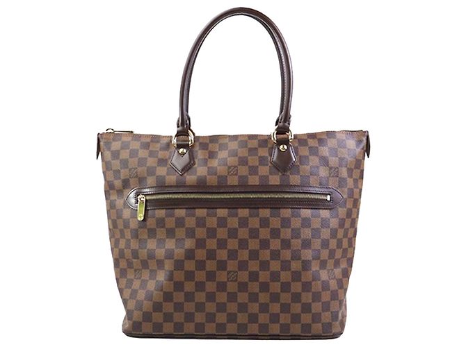 Louis Vuitton Brown Damier Ebene Saleya GM Castaño - vista 2