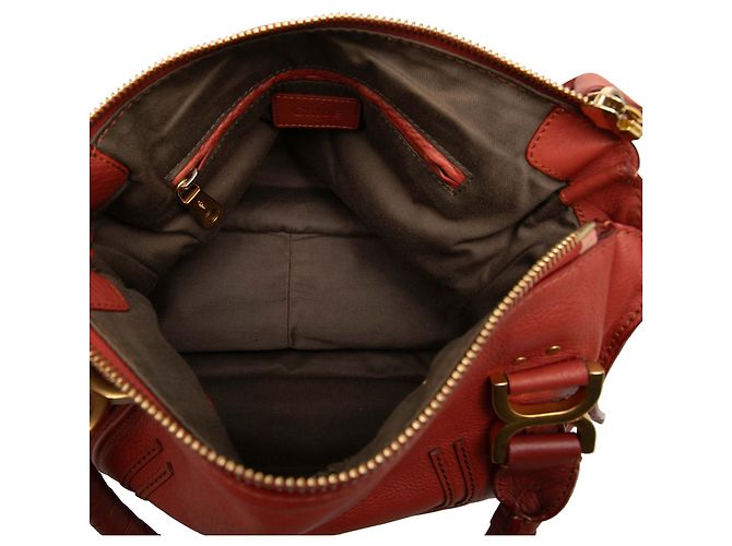 Chloé Marcie Satchel aus Leder in Rot, Größe Medium - Ansicht 4