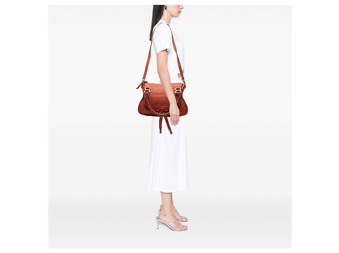 Chloé Marcie Satchel aus Leder in Rot, Größe Medium - Ansicht 7
