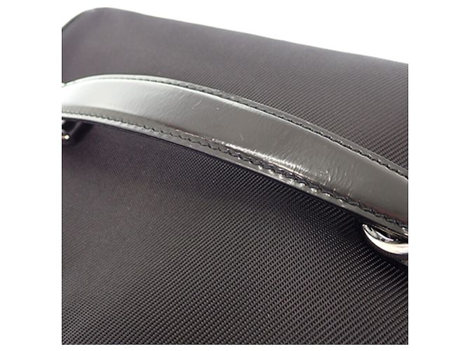 Bamboo Bolsa Vanity Gucci em nylon preto com bambu - vista 12