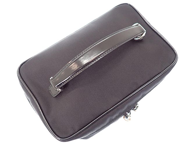 Bamboo Bolsa Vanity Gucci em nylon preto com bambu - vista 6