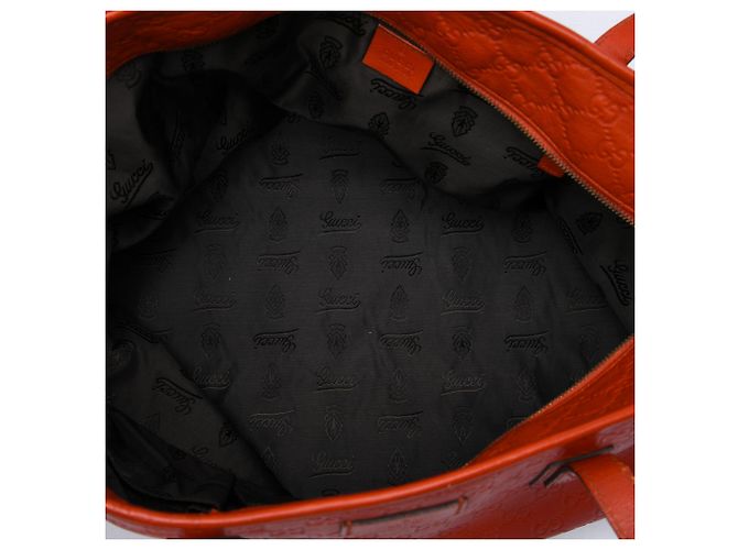 Borsa Tote Gucci Large Guccissima Arancione - vista 4