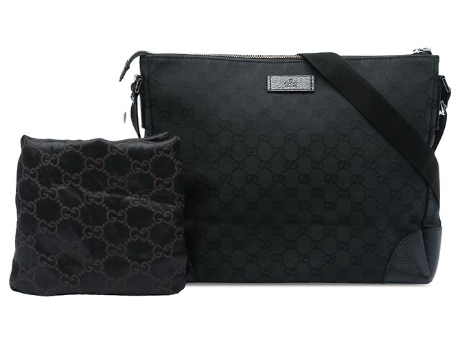 Borsa a tracolla Gucci Joy in tela GG nera Nero - vue 6