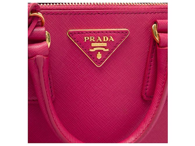 Prada Borsa Satchel Small Saffiano Lux Promenade Rosa - vista 5