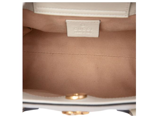 Bolso Diana Mini de piel de becerro blanco con bambú Gucci - vista 4