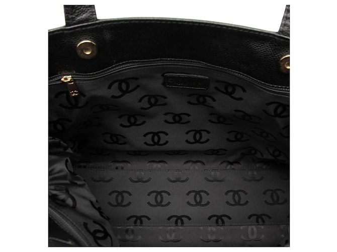 Chanel Black CC Caviar Tote Schwarz - Ansicht 4