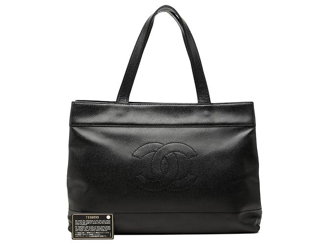Chanel Black CC Caviar Tote Schwarz - Ansicht 7
