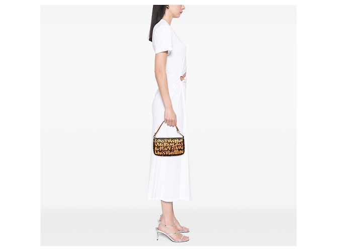 Louis Vuitton Brown Stephen Sprouse Monogram Graffiti Pochette Accessoires Castaño - vista 6