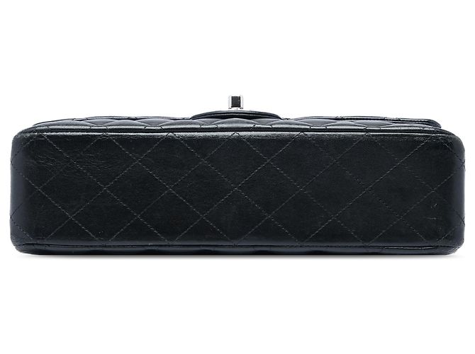 Chanel Black Medium Classic Lambskin Double Flap Schwarz - Ansicht 3