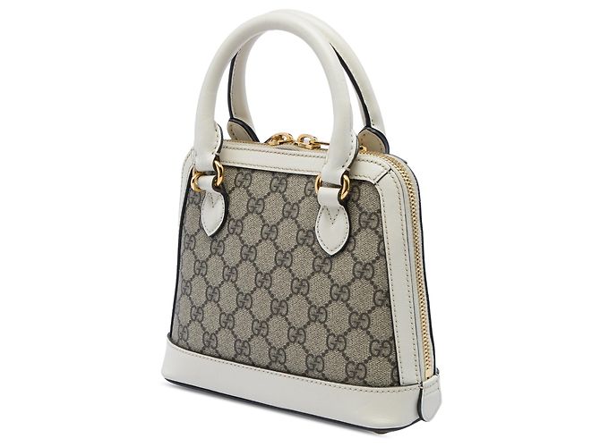 Borsa a mano Gucci Beige Mini GG Supreme Horsebit 1955 - vista 2