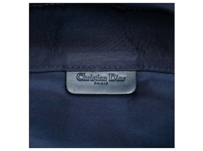 Autre Marque Pouch Saddle Diorissimo in tela blu Dior - vista 5