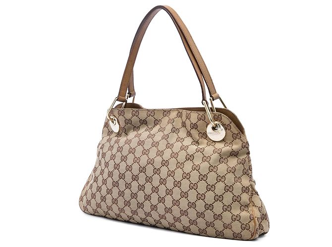 Bolsa de Ombro Gucci Beige GG Canvas Eclipse Bege - vista 2