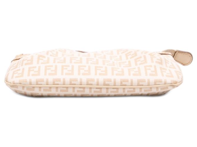 Pochette a catena Fendi Brown Zucchino Spalmati Marrone Beige - vista 3