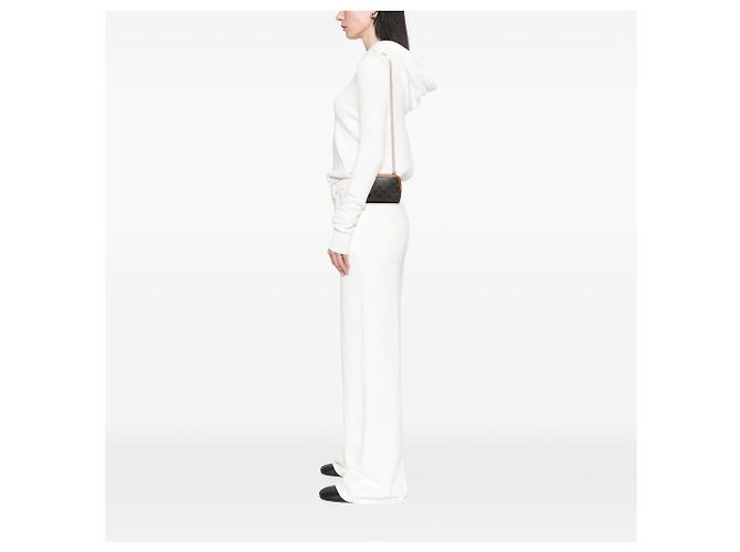 Céline Celine Brown Triomphe Clutch mit Kette aus beschichtetem Canvas Braun Dunkelbraun - Ansicht 6