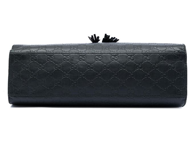 Borsa a tracolla Gucci Emily Large Guccissima Nera Nero - vista 3