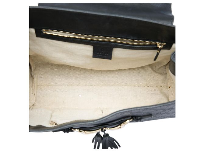 Borsa a tracolla Gucci Emily Large Guccissima Nera Nero - vista 4