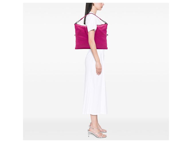 Bottega Veneta Tote Conversível Medium Nappa Intrecciato Rosa - vista 6