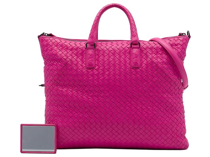Bottega Veneta Tote Conversível Medium Nappa Intrecciato Rosa - vista 7