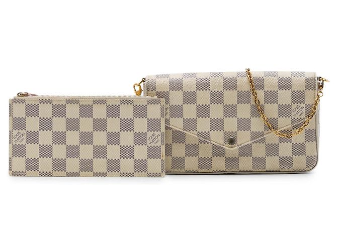 Louis Vuitton White Damier Azur Pochette Felicie Blanc - vue 8