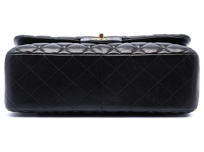 Chanel Black Jumbo Classic Lambskin Double Flap Schwarz - Ansicht 3