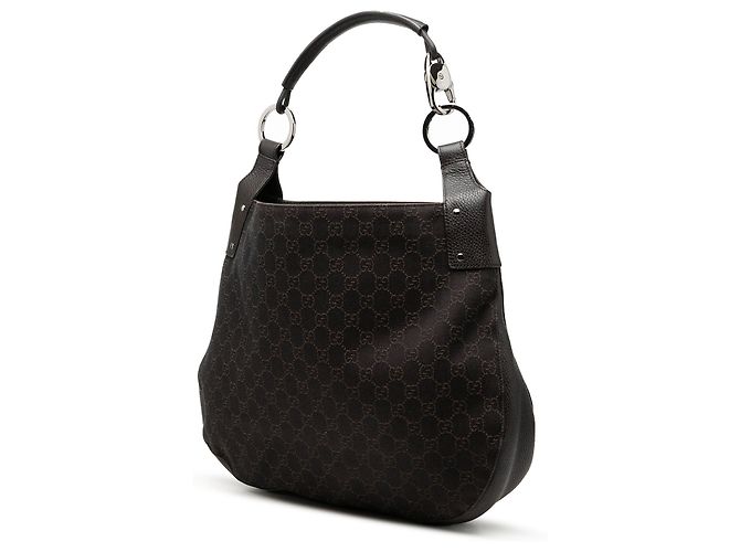 Bolso Hobo Gucci Large GG de denim marrón Castaño Marrón oscuro - vista 2