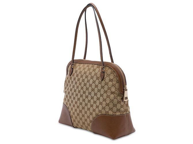 Gucci Bree Dome Tote Medium aus GG Canvas Beige - Ansicht 2