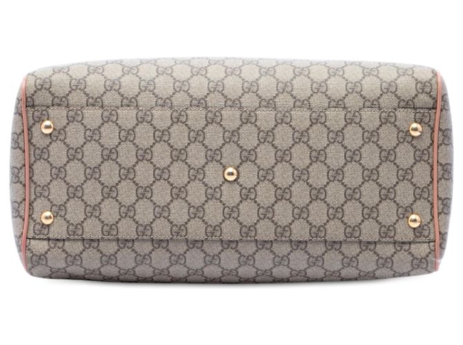 Borsa Satchel Gucci Beige Medium GG Supreme - vista 3