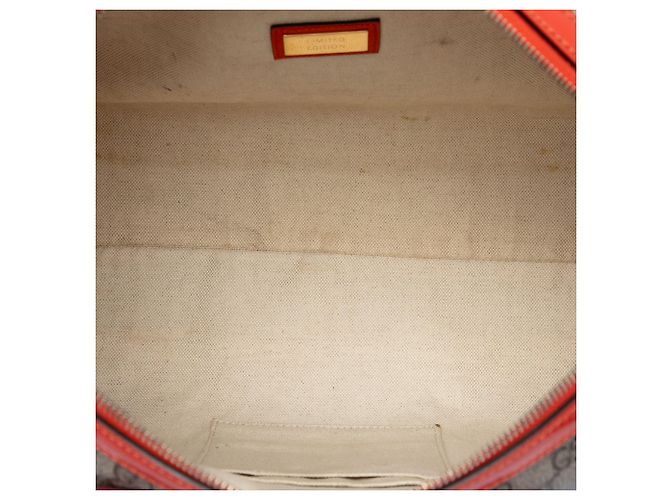 Borsa Satchel Gucci Beige Medium GG Supreme - vista 4