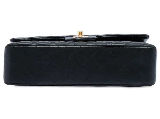 Chanel Black Medium Classic Lambskin Double Flap Noir - vue 3