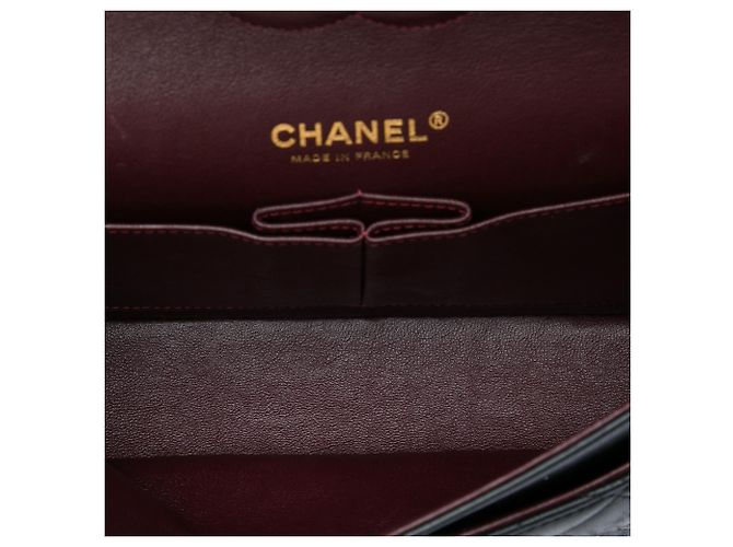 Chanel Black Medium Classic Lambskin Double Flap Noir - vue 4